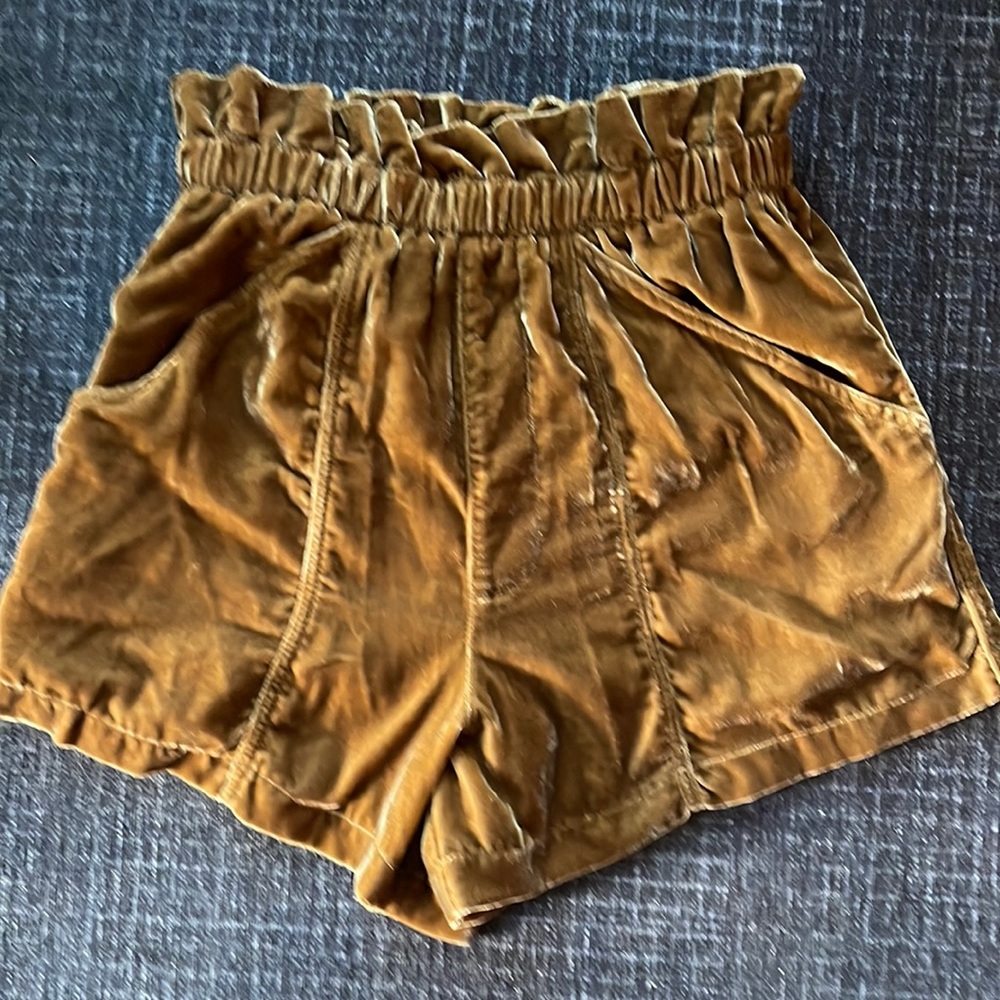 Free people velvet shorts